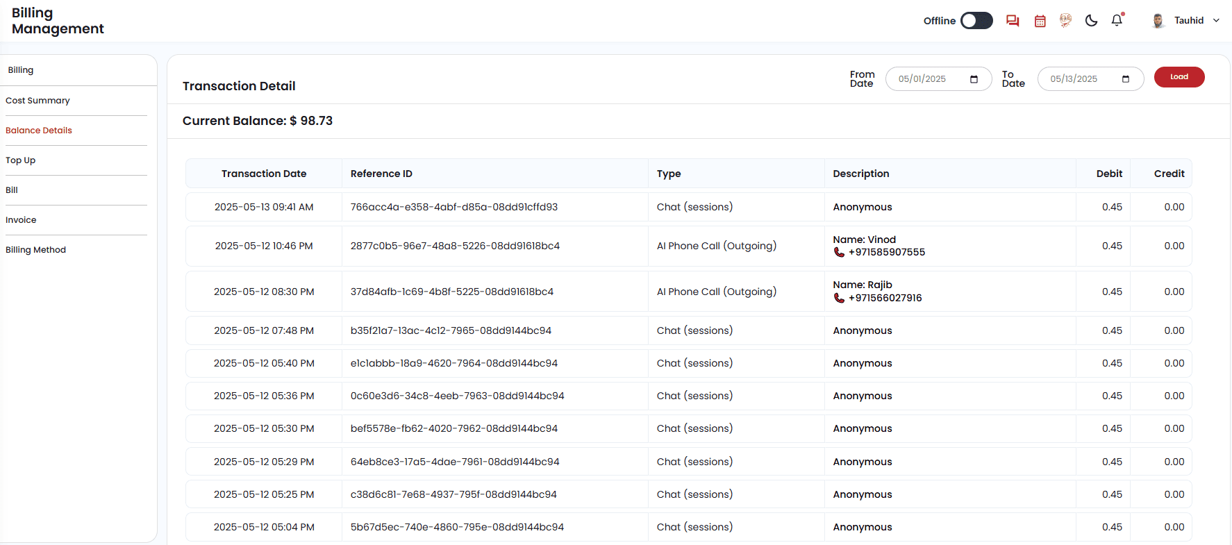 Billing Details