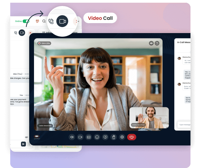 face to face video call support